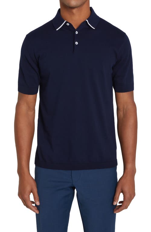 Jack Victor Roslyn Tipped Polo in Navy