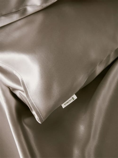 Lilysilk Pure Mulberry Silk Terse Envelope Luxury Pillowcase In Grey