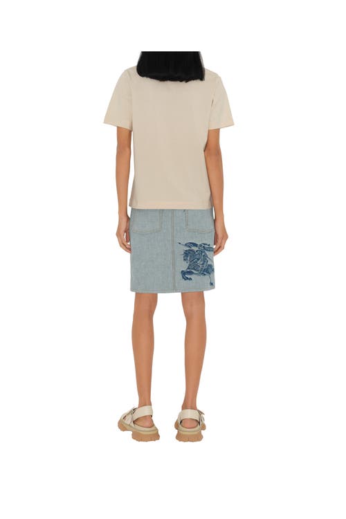 Shop Burberry Ekd Cotton T-shirt In Pansy