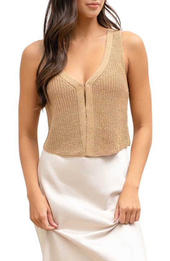 BLU PEPPER BLU PEPPER V-NECK RIBBED TANK 