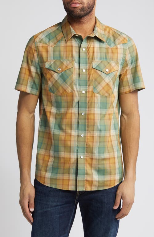 Pendleton The Bishop Plaid Short Sleeve Pima Cotton Shirt In Multi