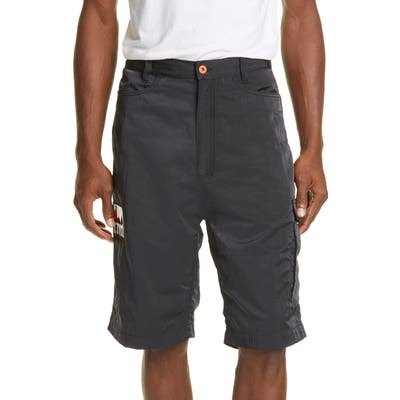 Heron Preston Ctnmb Baggy Nylon Cargo Shorts, Black