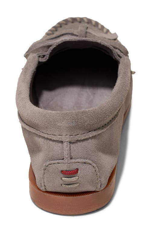 Shop Minnetonka Tie Slipper In Grey