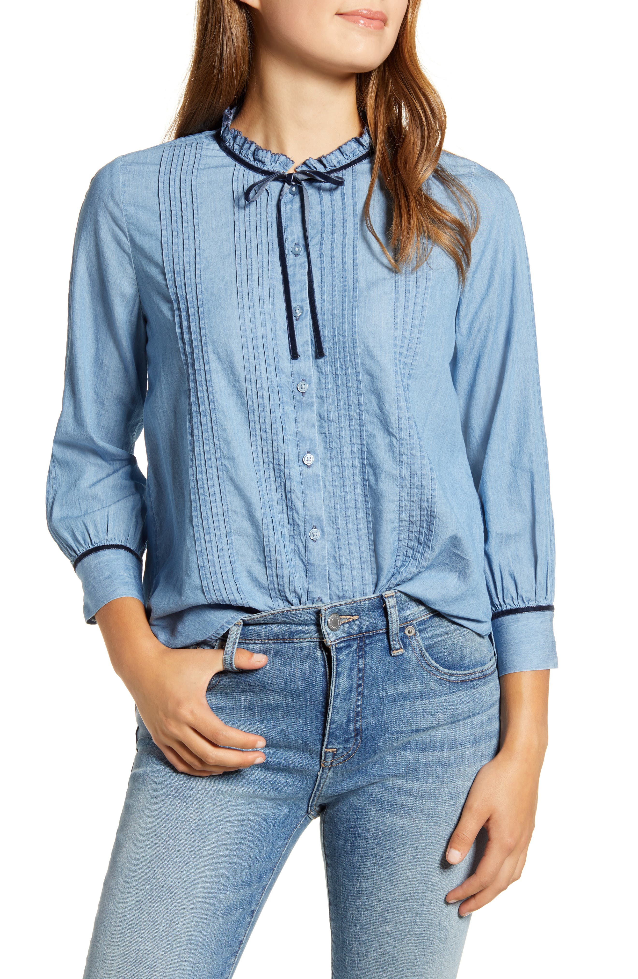 lucky brand chambray shirt