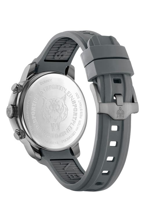Philipp Plein Sport Camo Dial Three-hand Quartz Silicone Strap Watch, 43mm In Gun