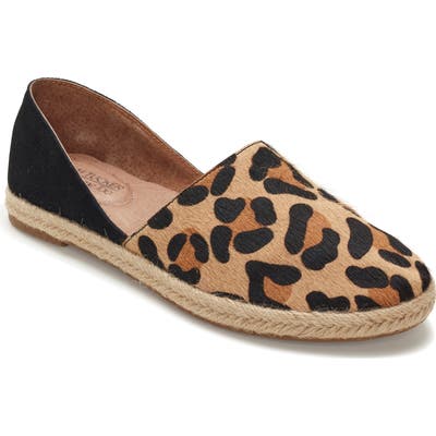 Adam Tucker Sunny Genuine Calf Hair Espadrille Flat- Brown