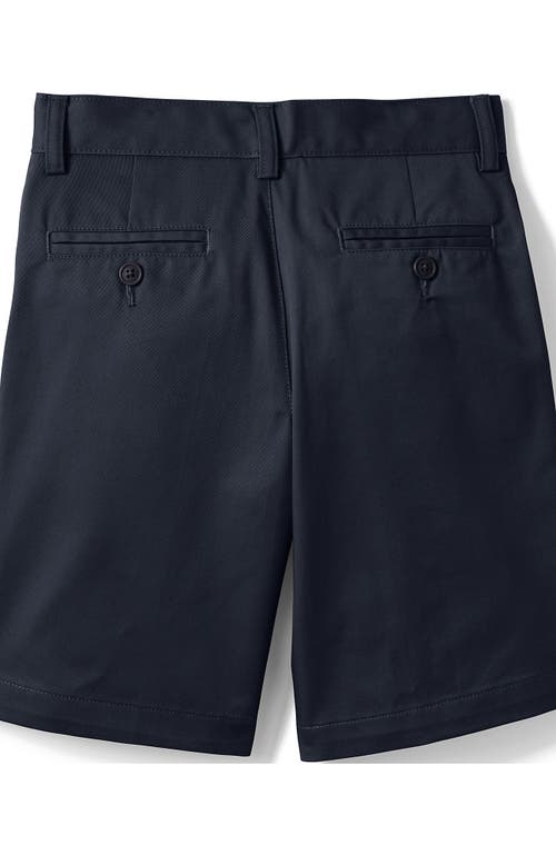 Shop Lands' End School Uniform Boys Plain Front Blend Chino Shorts In Classic Navy