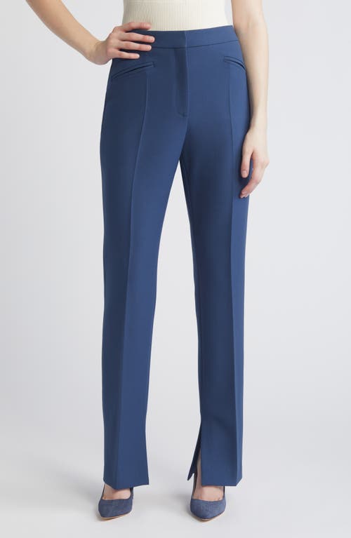 Shop Hugo Boss Boss Teana Stretch Straight Leg Pants In Insignia Blue