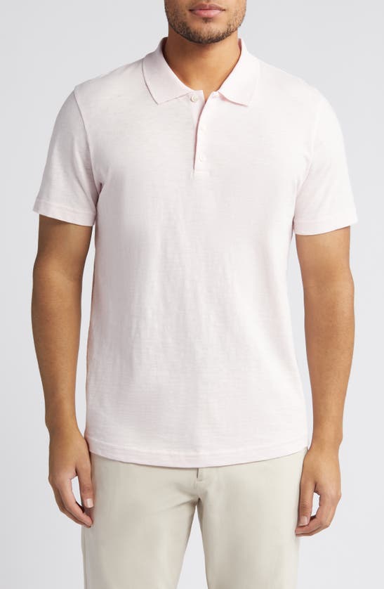 Shop Theory Bron D. Cosmos Polo In Pale Pink