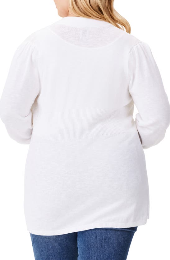 Nic + Zoe Coffee Run Cardigan In Paper White