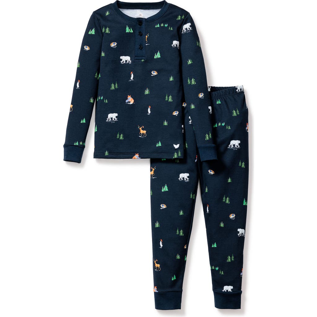 Petite Plume Boy's Arctic Antics Printed Pajama Set In Navy