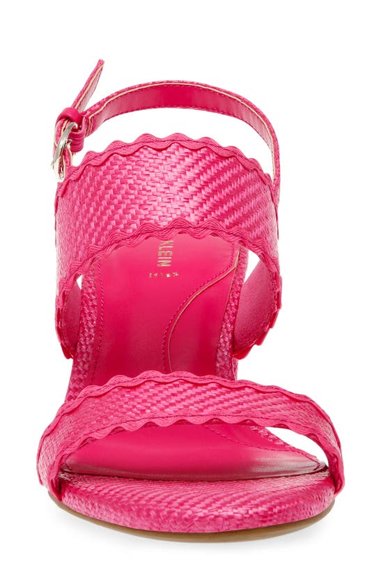Shop Anne Klein Raine Raffia Slingback Sandal In Pink Raffia