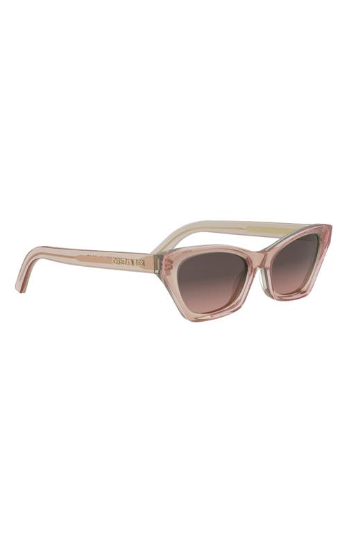 Shop Dior Midnight B1i 53mm Butterfly Sunglasses In Pink/other/gradient Smoke