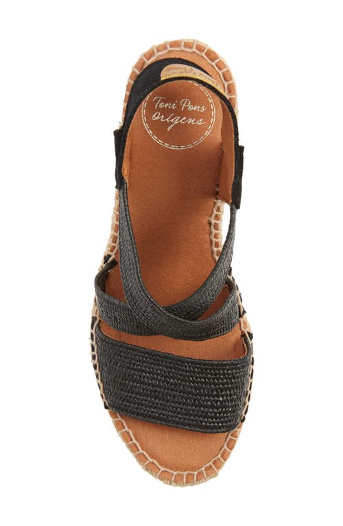 Toni Pons Susa Espadrille Wedge Sandal In Negre/black