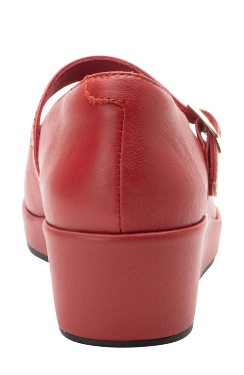 Alegria By Pg Lite Haylo Mary Jane Wedge Pump In Ruby