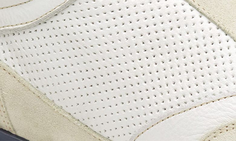 Shop Johnston & Murphy Collection Briggs Perforated Sneaker In White Full Grain/suede