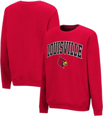 Youth Colosseum Red Louisville Cardinals Ned Raglan Long Sleeve Hooded T-Shirt