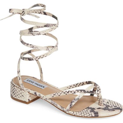 Steve Madden Cherie Lace-Up Sandal, Beige
