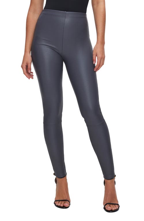 Good American Better Than Leather Faux Leather Leggings in Chrome003