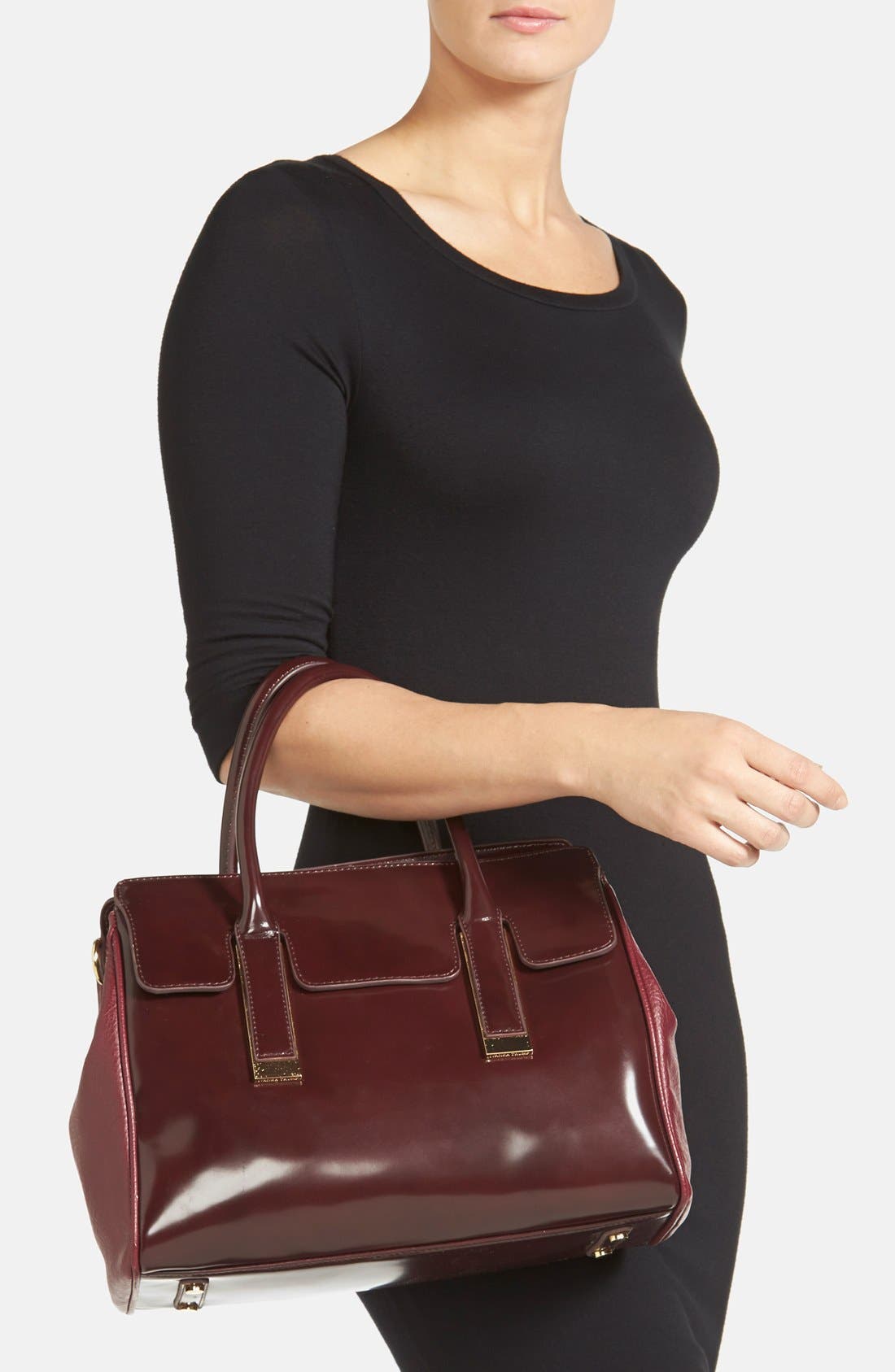 IVANKA TRUMP,
                                                'Amanda' Frame Tote,
                                                Alternate thumbnail 5, color,
                                                602