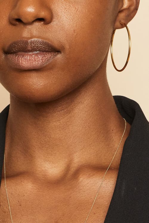 ORADINA ORADINA 14K YELLOW GOLD EVERYTHING LARGE HOOP EARRINGS