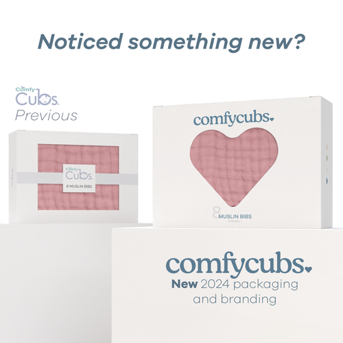 Comfy Cubs Muslin Bibs In Mauve