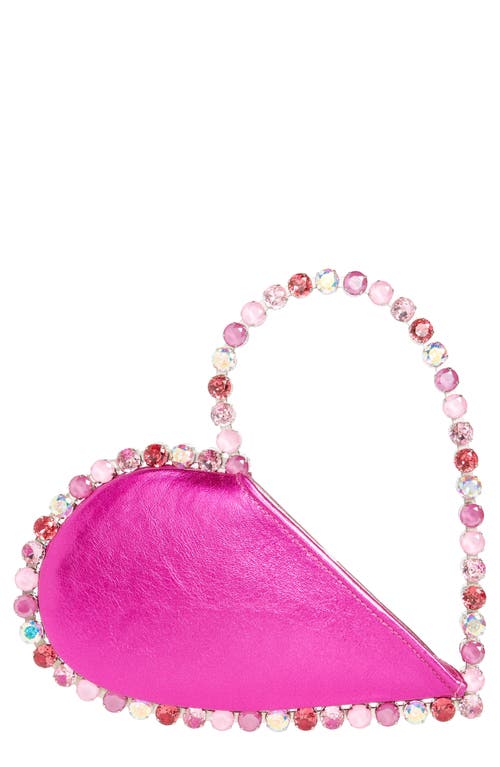 L'alingi Meleni Crystal Embellished Resin Hobo Bag in Pink