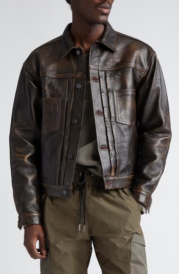 John Elliott Thumper Type II Leather Jacket | Nordstrom