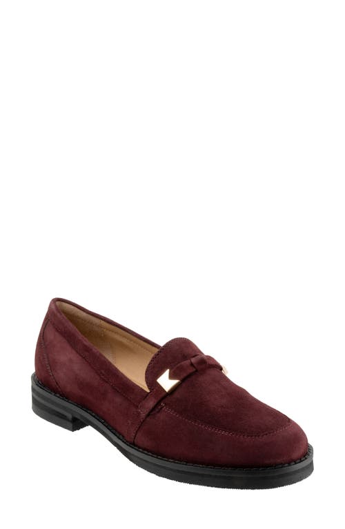 Shop Trotters Femi Loafer In Oxblood Suede