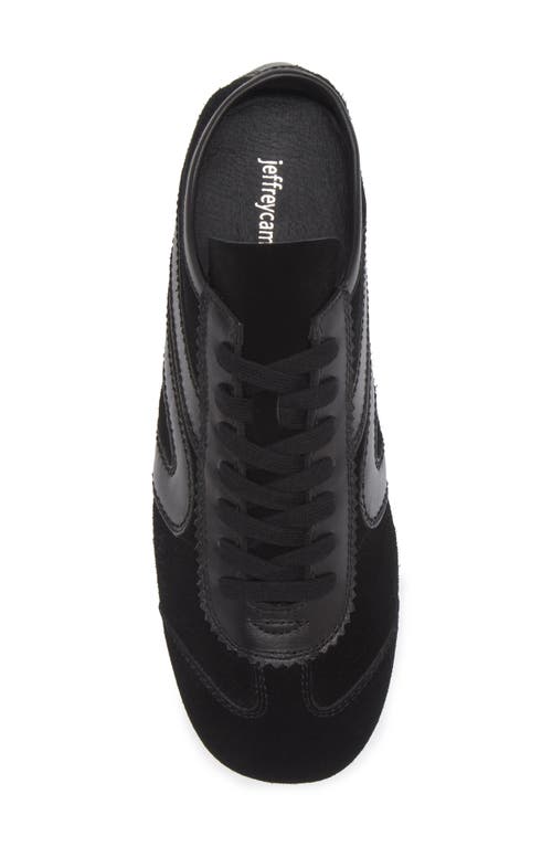 Jeffrey Campbell Aleta Womens Lace-up Faux Suede Casual And Fashion Sneakers In Black Suede Combo