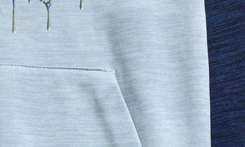 Shop Adidas Originals Adidas Kids' Mélange Hoodie & Sweatpants Set In Halo Blue