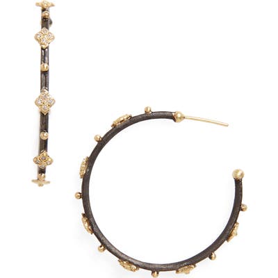 Armenta Old World Diamond Hoop Earrings