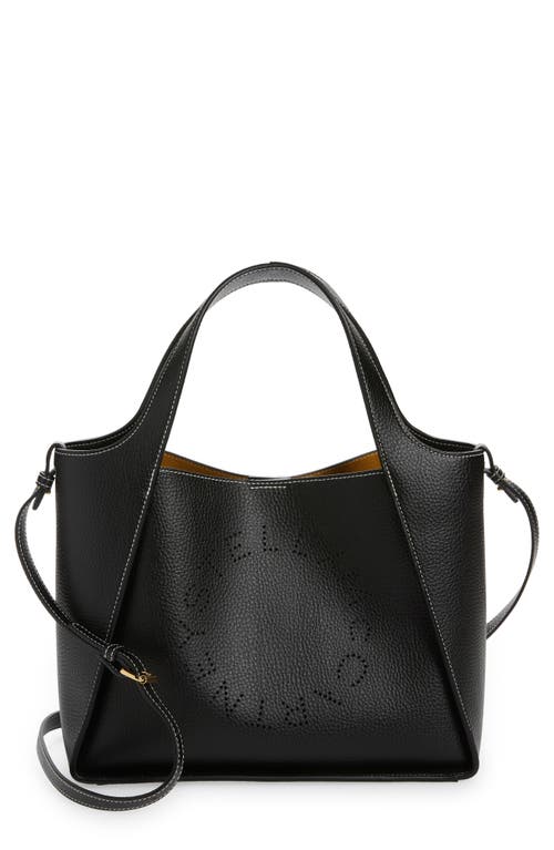 Stella McCartney Perforated Logo Faux Leather Crossbody Bag in Black