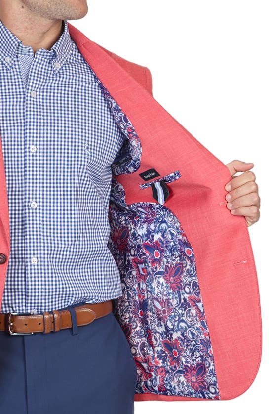 Tailorbyrd Cross Dyed Solid Sport Coat In Chili Pepper