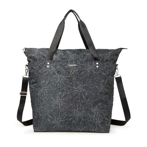 Shop Baggallini Large Carryall  Crossbody Tote Bag In Midnight Blossom