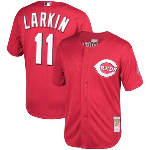 Lids Barry Larkin Cincinnati Reds Mitchell & Ness Fashion Cooperstown  Collection Mesh Batting Practice Jersey - Red