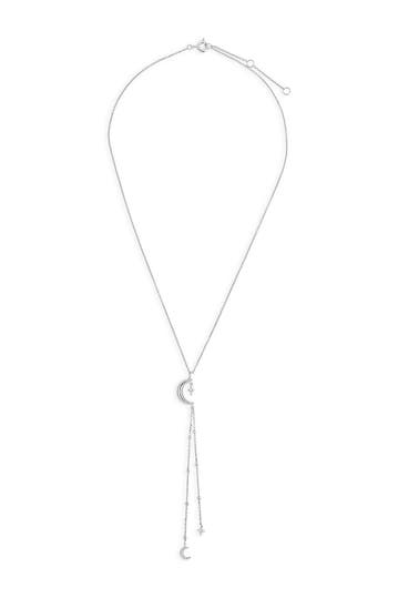 Sterling Forever Sterling Silver Pave Cz Moon Star Y Drop Necklace Hautelook Sterling Forever Sterling Silver Pave Cz Moon Star Y Drop Necklace Hautelook