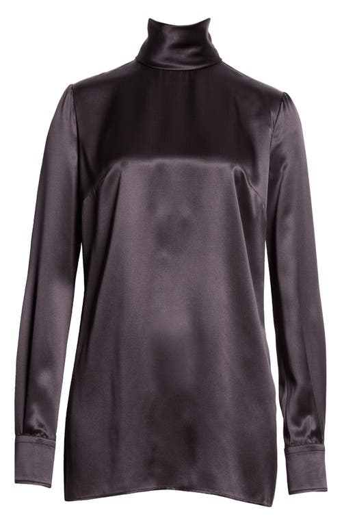 Dolce & Gabbana Dolce&gabbana Silk Turtleneck Top In N0000 Nero