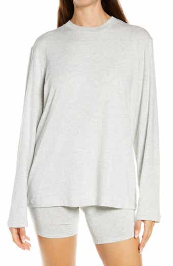 Cotton Jersey Foldover Pant  Heather Oatmeal - ShopStyle