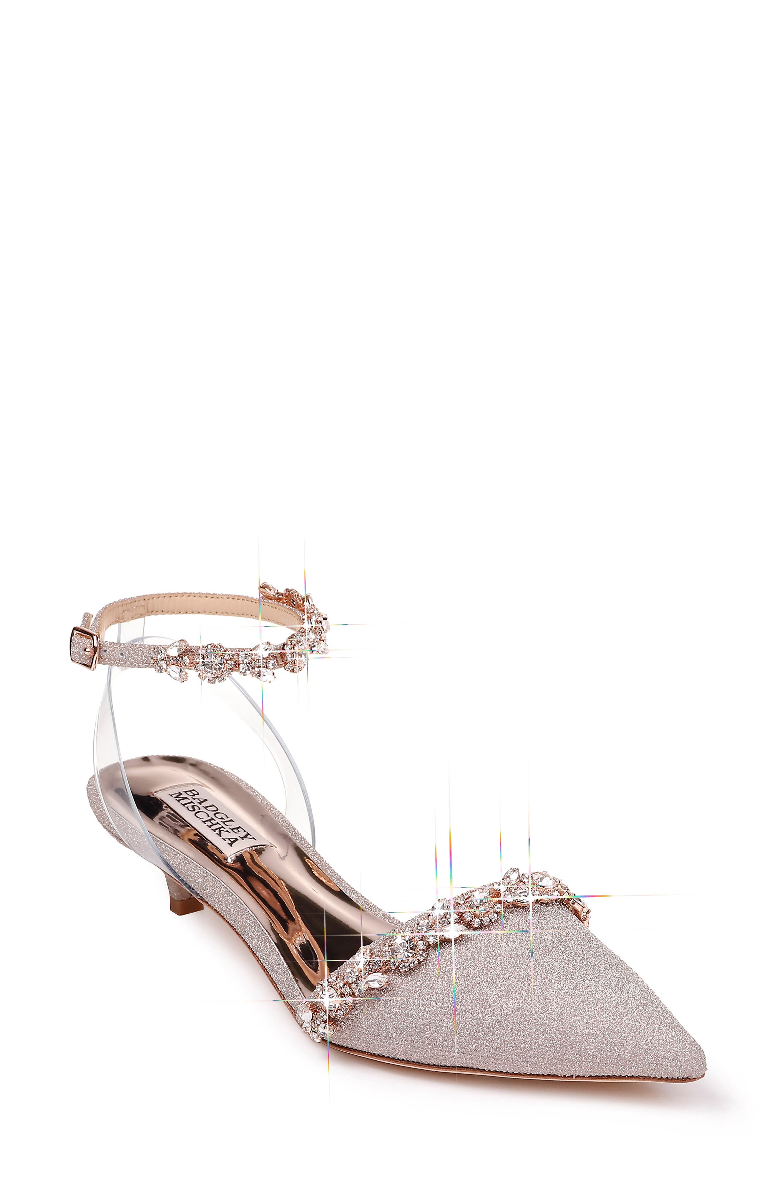 badgley mischka kitten heel shoes