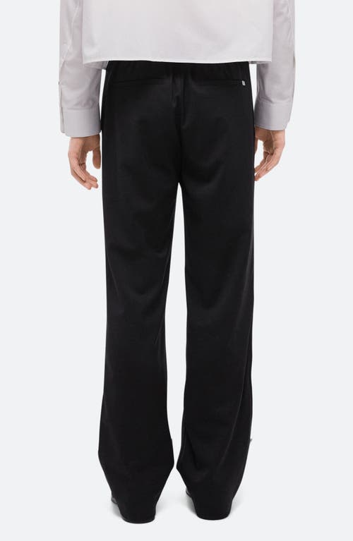 Helmut Lang Relaxed Virgin Wool Trousers In Black