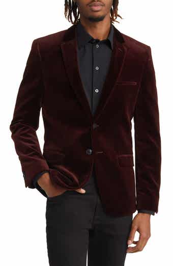 Burgundy velvet sport coat best sale