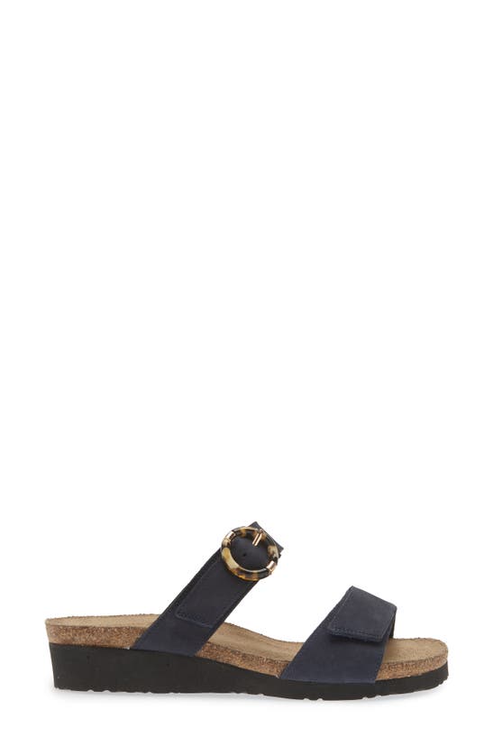 Naot Anabel Wedge In Navy Nubuck
