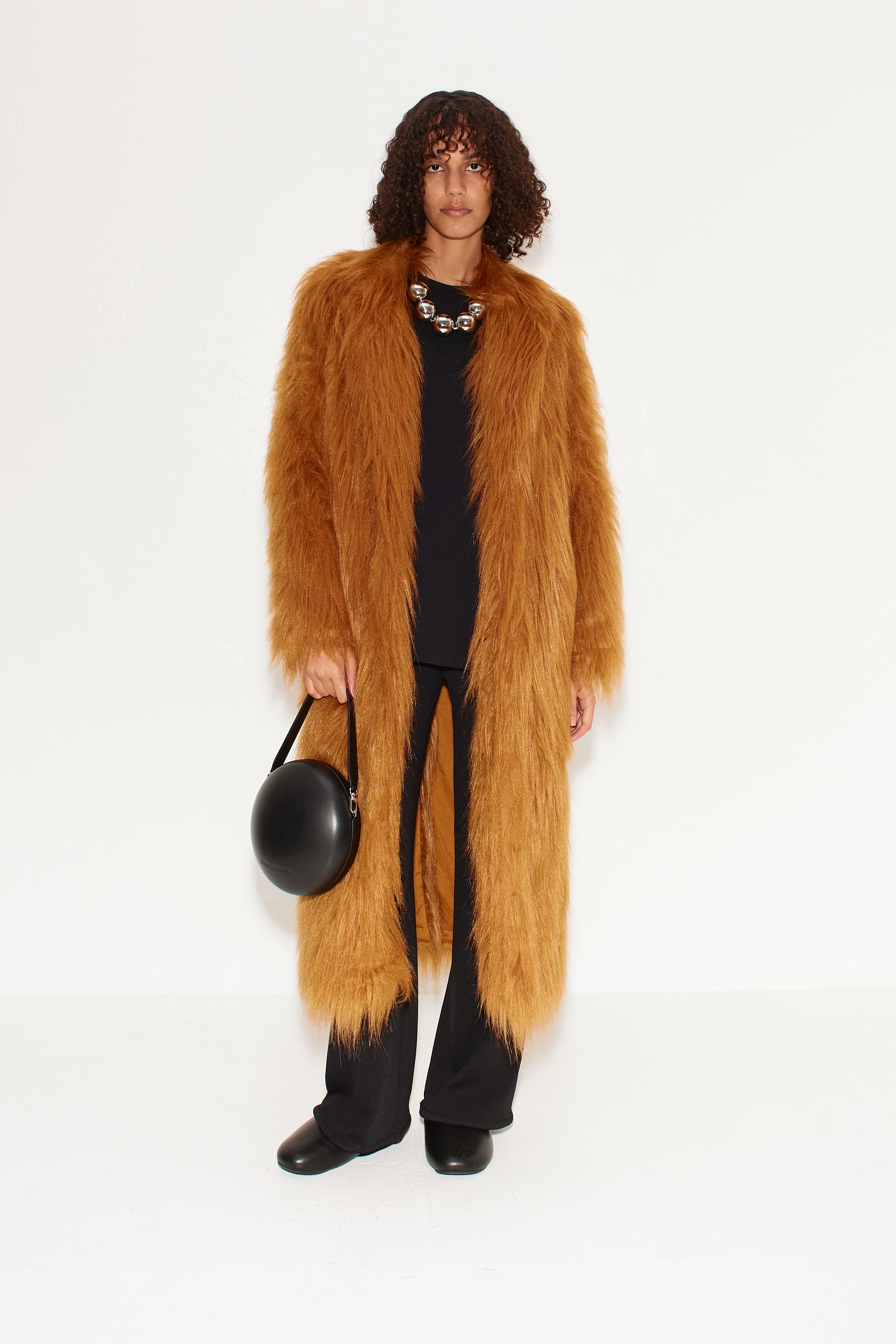 SIMONMILLER LETT SHAGGY FAUX FUR COAT in Wheat 