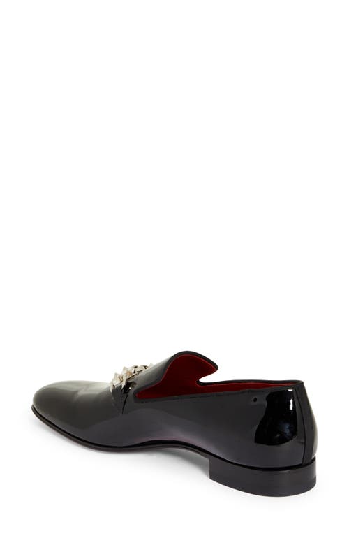 Shop Christian Louboutin Equiswing Patent Bit Loafer In J323 Black/lin Loubi