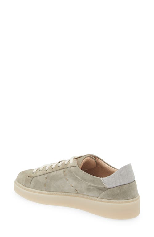 Eleventy Suede Low Top Sneaker In Green