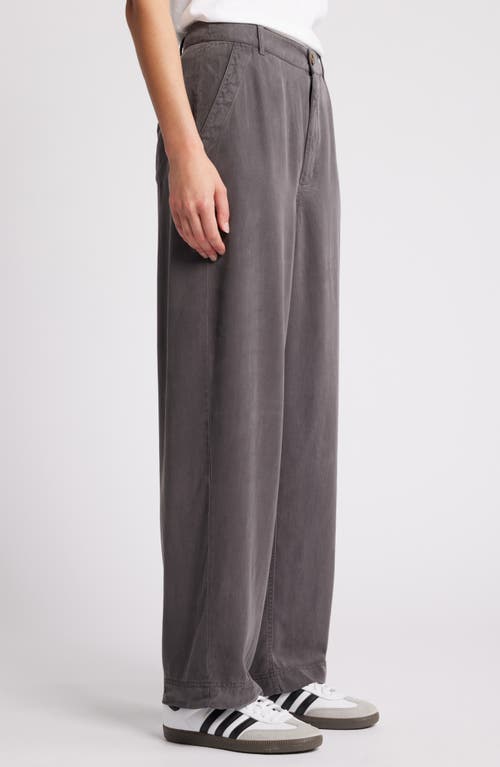 Shop Treasure & Bond Flat Front Straight Leg Pants In Grey Pavement