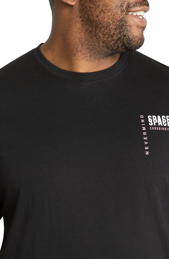 Shop Johnny Bigg Space Cotton Graphic T-shirt In Black