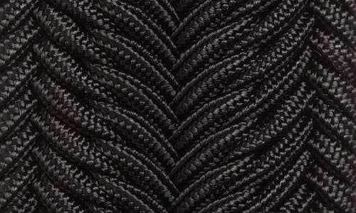 Torino Herringbone Woven Belt In Black