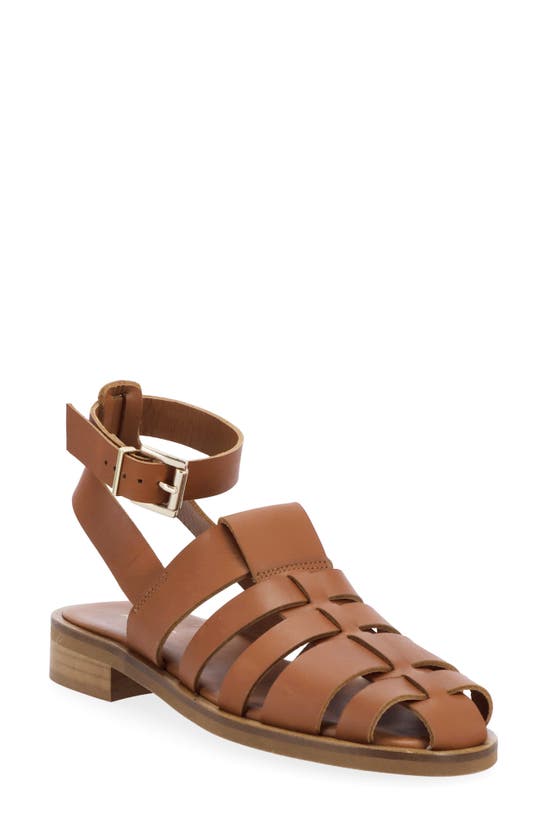 Shop Alohas Perry Ankle Strap Fisherman Sandal In Tan